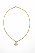 Evil eye italian curb Necklace