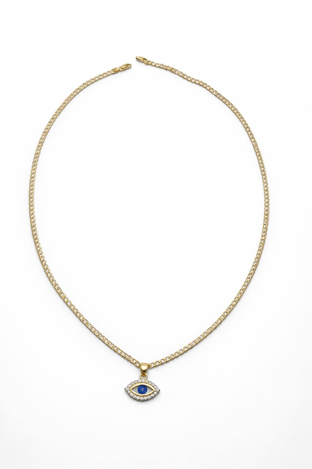 Evil eye italian curb Necklace