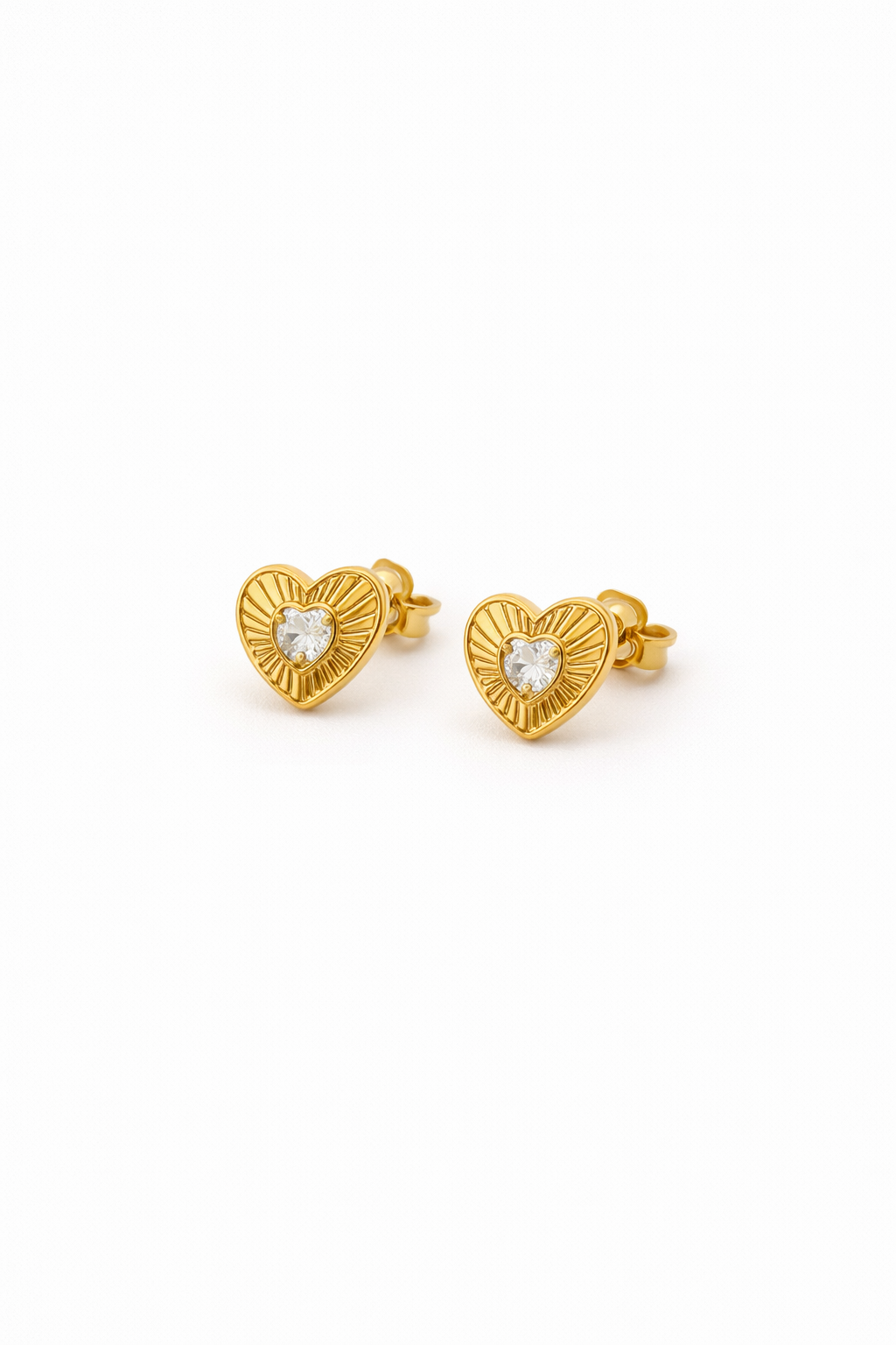 Bling heart earrings