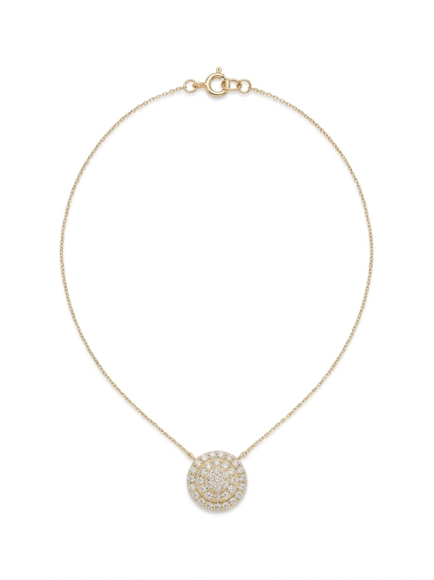 Full bling circular necklace