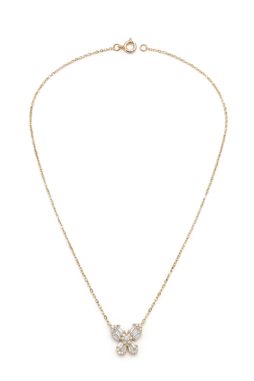 Butterfly zirconium necklace